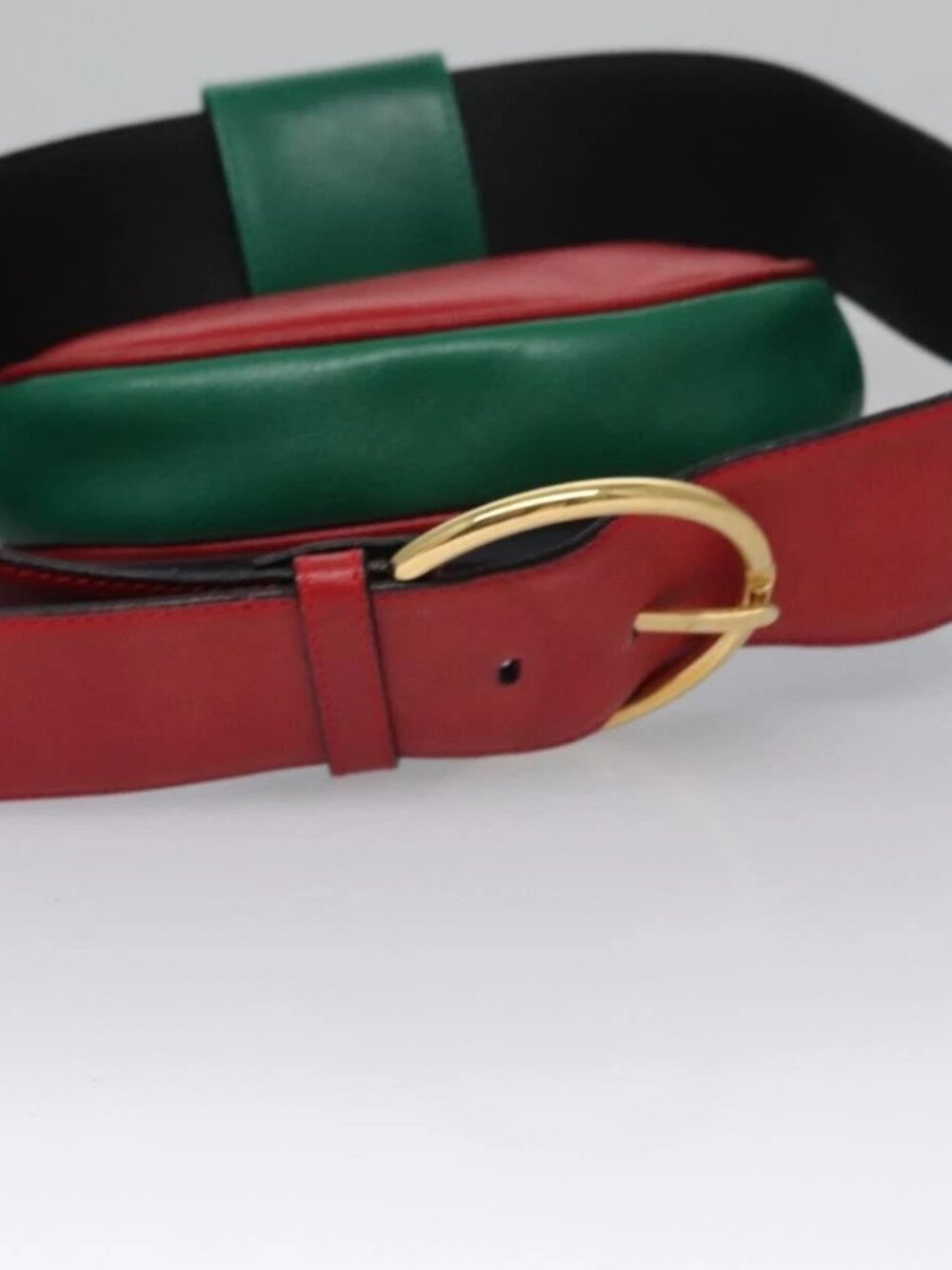 Salvatore Ferragamo Gancini Waist bag Leather Red Auth 115429 - Picture 7 of 16